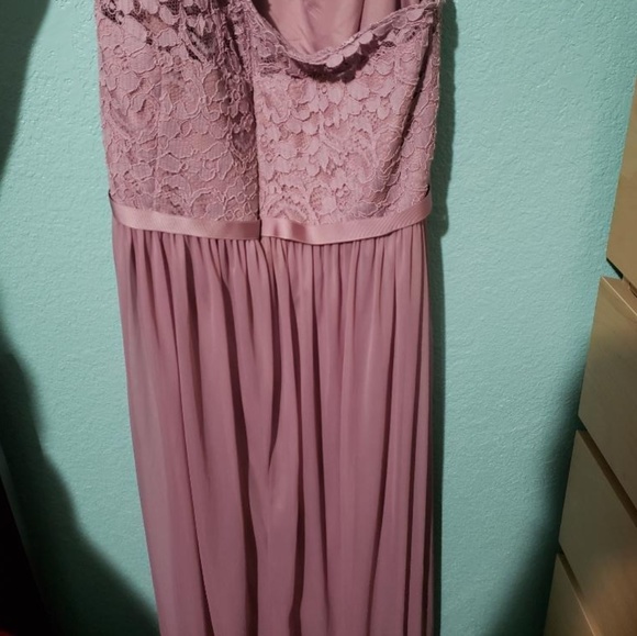 David's bridal one shoulder lace bridesmaids dress - Picture 5 of 6